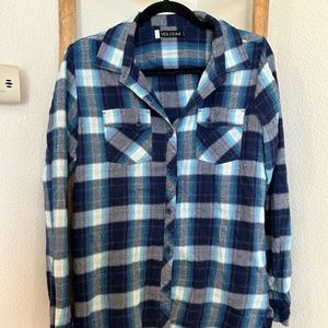 Volcom Blue Flannel Long-sleeve
